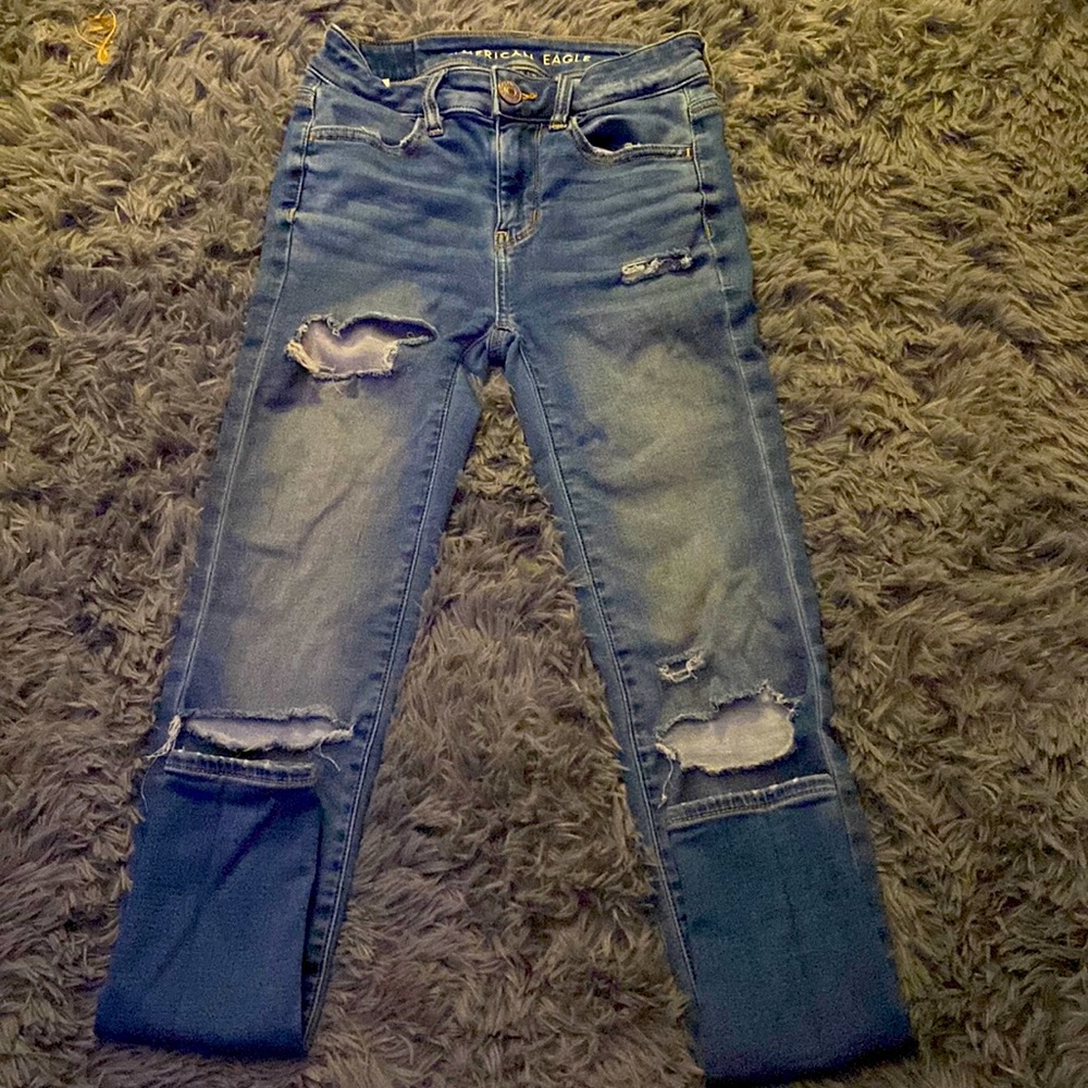 American eagle, high rise skinny jeans